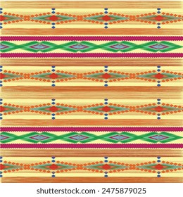 Ikat ethnic tribal ,handmade native pattern motif. Ethnic ikat abstract background art.Ikat geometric  ethnic oriental seamless pattern.Design for fabric pattern , textile ,printing and other project.