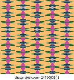 Ikat ethnic tribal ,handmade native pattern motif. Ethnic ikat abstract background art.Ikat geometric  ethnic oriental seamless pattern.Design for fabric pattern , textile ,printing and other project.
