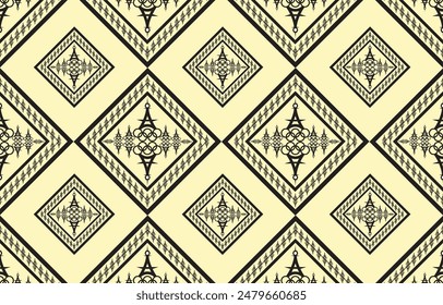 Ikat ethnic tribal ,handmade native pattern motif. Ethnic ikat abstract background art.Ikat geometric  ethnic oriental seamless pattern.Design for fabric pattern , textile ,printing and other project.