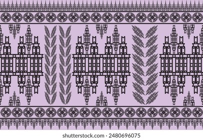 Ikat ethnic tribal ,handmade native pattern motif. Ethnic ikat abstract background art.Ikat geometric  ethnic oriental seamless pattern.Design for fabric pattern , textile ,printing and other project.