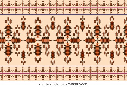 Ikat ethnic tribal ,handmade native pattern motif. Ethnic ikat abstract background art.Ikat geometric  ethnic oriental seamless pattern.Design for fabric pattern , textile ,printing and other project.