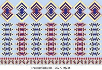 Ikat ethnic tribal ,handmade native pattern motif. Ethnic ikat abstract background art.Ikat geometric  ethnic oriental seamless pattern.Design for fabric pattern , textile ,printing and other project.