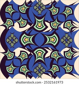 Ikat ethnic tribal ,handmade native pattern motif. Ethnic ikat abstract background art.Ikat geometric  ethnic oriental seamless pattern.Design for fabric pattern , textile ,printing and other project.