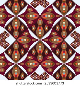 Ikat ethnic tribal ,handmade native pattern motif. Ethnic ikat abstract background art.Ikat geometric  ethnic oriental seamless pattern.Design for fabric pattern , textile ,printing and other project.