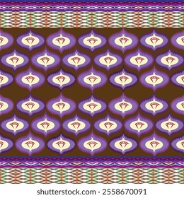 Ikat ethnic tribal ,handmade native pattern motif. Ethnic ikat abstract background art.Ikat geometric  ethnic oriental seamless pattern.Design for fabric pattern , textile ,printing and ikat pattern.