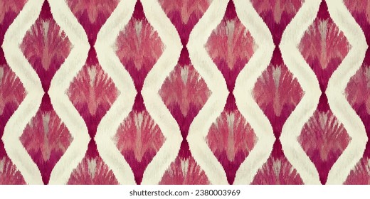 Ikat ethnic tribal, handmade seamless wallpaper. Ethnic Ikat abstract background art. llustration for greeting cards, printing and other design project.