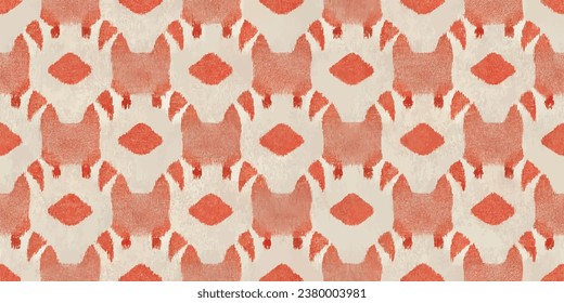 Ikat ethnic tribal, handmade seamless wallpaper. Ethnic Ikat abstract background art. llustration for greeting cards, printing and other design project.