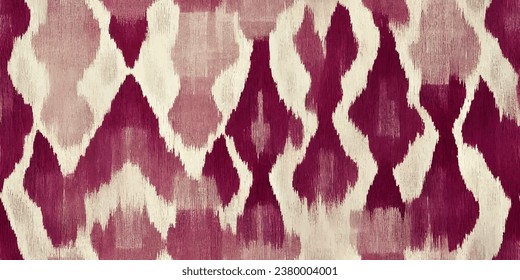 Ikat ethnic tribal, handmade seamless wallpaper. Ethnic Ikat abstract background art. llustration for greeting cards, printing and other design project.