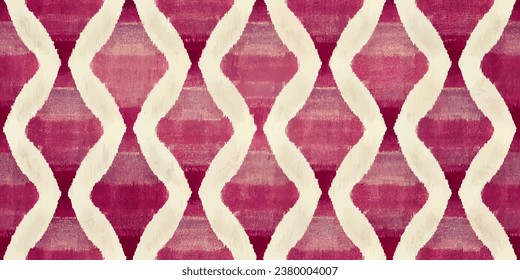 Ikat ethnic tribal, handmade seamless wallpaper. Ethnic Ikat abstract background art. llustration for greeting cards, printing and other design project.