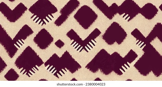 Ikat ethnic tribal, handmade seamless wallpaper. Ethnic Ikat abstract background art. llustration for greeting cards, printing and other design project.