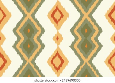 Ikat ethnic tribal, handmade seamless wallpaper. Ethnic Ikat abstract background art. illustration for greeting cards, printing and other design project.