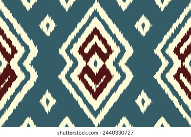Ikat ethnic tribal, handmade seamless wallpaper. Ethnic Ikat abstract background art. illustration for greeting cards, printing and other design project.