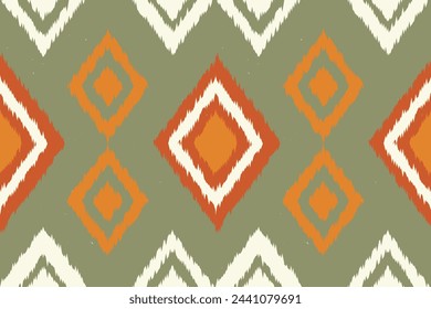Ikat ethnic tribal, handmade seamless wallpaper. Ethnic Ikat abstract background art. illustration for greeting cards, printing and other design project.