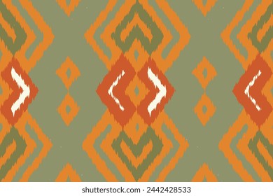 Ikat ethnic tribal, handmade seamless wallpaper. Ethnic Ikat abstract background art. illustration for greeting cards, printing and other design project.