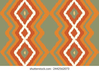 Ikat ethnic tribal, handmade seamless wallpaper. Ethnic Ikat abstract background art. illustration for greeting cards, printing and other design project.