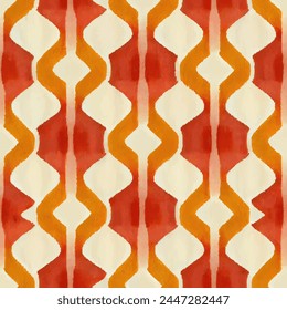 Ikat ethnic tribal, handmade seamless wallpaper. Ethnic Ikat abstract background art. llustration for greeting cards, printing and other design project.