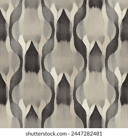 Ikat ethnic tribal, handmade seamless wallpaper. Ethnic Ikat abstract background art. llustration for greeting cards, printing and other design project.