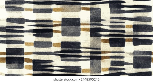 Ikat ethnic tribal, handmade seamless wallpaper. Ethnic Ikat abstract background art. llustration for greeting cards, printing and other design project.