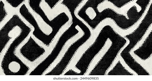 Ikat ethnic tribal, handmade seamless wallpaper. Ethnic Ikat abstract background art. llustration for greeting cards, printing and other design project.