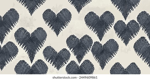 Ikat ethnic tribal, handmade seamless wallpaper. Ethnic Ikat abstract background art. llustration for greeting cards, printing and other design project.