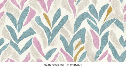 Ikat ethnic tribal, handmade seamless wallpaper. Ethnic Ikat abstract background art. llustration for greeting cards, printing and other design project.