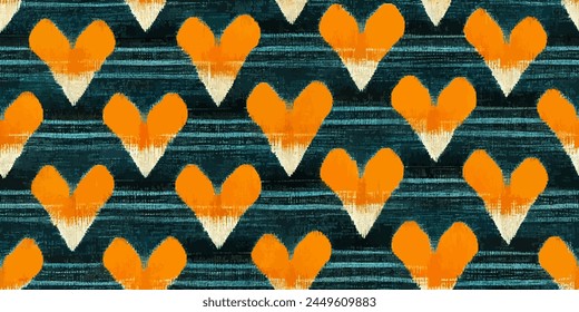 Ikat ethnic tribal, handmade seamless wallpaper. Ethnic Ikat abstract background art. llustration for greeting cards, printing and other design project.