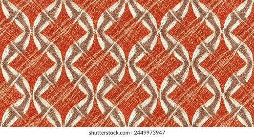 Ikat ethnic tribal, handmade seamless wallpaper. Ethnic Ikat abstract background art. llustration for greeting cards, printing and other design project.