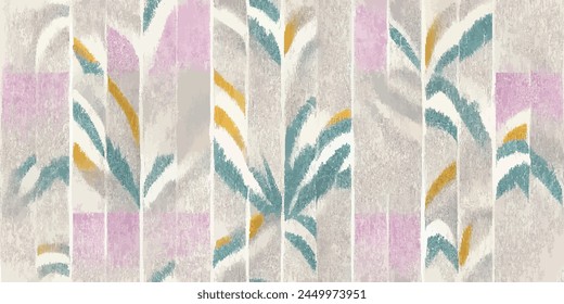 Ikat ethnic tribal, handmade seamless wallpaper. Ethnic Ikat abstract background art. llustration for greeting cards, printing and other design project.