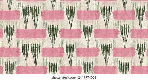 Ikat ethnic tribal, handmade seamless wallpaper. Ethnic Ikat abstract background art. llustration for greeting cards, printing and other design project.