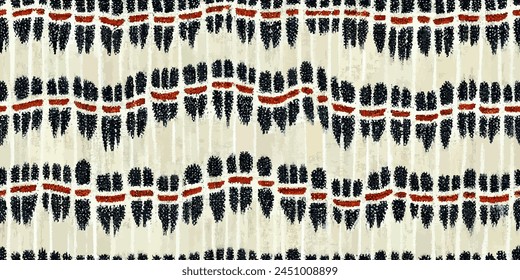 Ikat ethnic tribal, handmade seamless wallpaper. Ethnic Ikat abstract background art. llustration for greeting cards, printing and other design project.