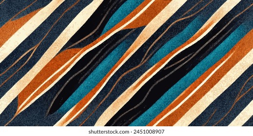 Ikat ethnic tribal, handmade seamless wallpaper. Ethnic Ikat abstract background art. llustration for greeting cards, printing and other design project.