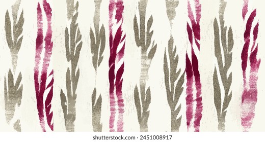 Ikat ethnic tribal, handmade seamless wallpaper. Ethnic Ikat abstract background art. llustration for greeting cards, printing and other design project.