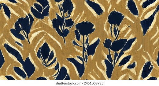 Ikat ethnic tribal, handmade seamless wallpaper. Ethnic Ikat abstract background art. llustration for greeting cards, printing and other design project.