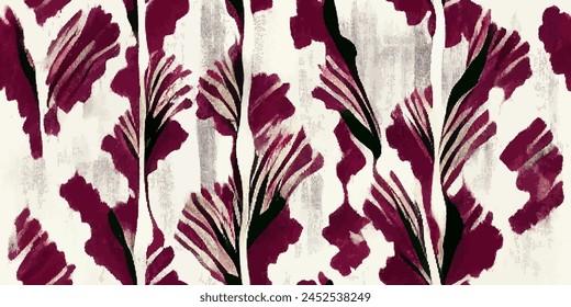 Ikat ethnic tribal, handmade seamless wallpaper. Ethnic Ikat abstract background art. llustration for greeting cards, printing and other design project.