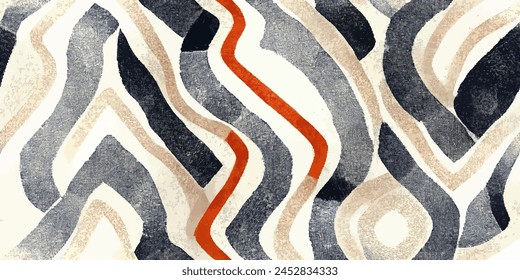 Ikat ethnic tribal, handmade seamless wallpaper. Ethnic Ikat abstract background art. llustration for greeting cards, printing and other design project.