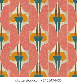 Ikat ethnic tribal, handmade seamless wallpaper. Ethnic Ikat abstract background art. llustration for greeting cards, printing and other design project.