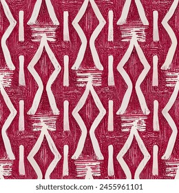 Ikat ethnic tribal, handmade seamless wallpaper. Ethnic Ikat abstract background art. llustration for greeting cards, printing and other design project.