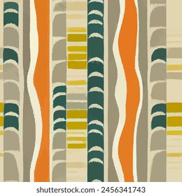 Ikat ethnic tribal, handmade seamless wallpaper. Ethnic Ikat abstract background art. llustration for greeting cards, printing and other design project.