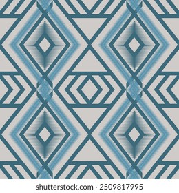 Ikat ethnic tribal pattern. Navajo boho geometric for printing products.