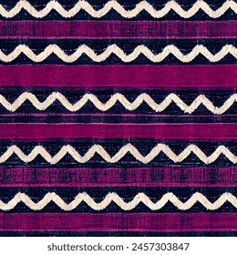 Ikat ethnic tribal seamless pattern,  Handmade seamless wallpaper. Ethnic Ikat abstract background art. llustration for greeting cards, printing and other design project.