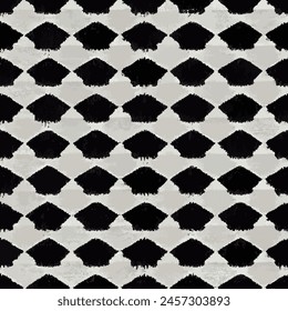 Ikat ethnic tribal seamless pattern,  Handmade seamless wallpaper. Ethnic Ikat abstract background art. llustration for greeting cards, printing and other design project.
