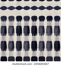 Patrón sin costuras tribales étnicas Ikat, Fondo de pantalla sin costuras hecho a mano. Ikat étnico abstracto arte de fondo. ilustración para tarjetas de felicitación, impresión y otro proyecto de diseño.