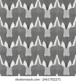 Ikat ethnic tribal seamless pattern,  Handmade seamless wallpaper. Ethnic Ikat abstract background art. llustration for greeting cards, printing and other design project.