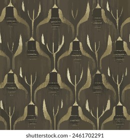 Ikat ethnic tribal seamless pattern,  Handmade seamless wallpaper. Ethnic Ikat abstract background art. llustration for greeting cards, printing and other design project.