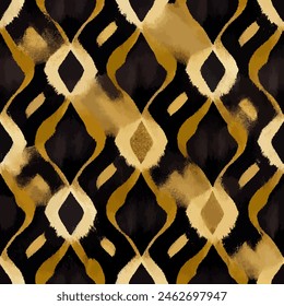 Ikat ethnic tribal seamless pattern,  Handmade seamless wallpaper. Ethnic Ikat abstract background art. llustration for greeting cards, printing and other design project.