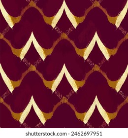 Ikat ethnic tribal seamless pattern,  Handmade seamless wallpaper. Ethnic Ikat abstract background art. llustration for greeting cards, printing and other design project.