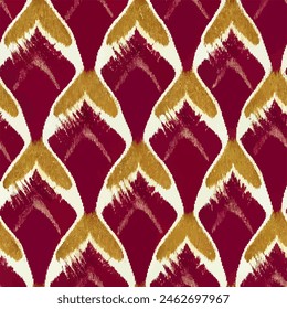 Ikat ethnic tribal seamless pattern,  Handmade seamless wallpaper. Ethnic Ikat abstract background art. llustration for greeting cards, printing and other design project.
