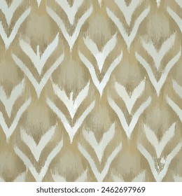 Ikat ethnic tribal seamless pattern,  Handmade seamless wallpaper. Ethnic Ikat abstract background art. llustration for greeting cards, printing and other design project.