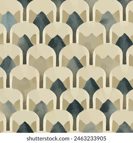 Ikat ethnic tribal seamless pattern,  Handmade seamless wallpaper. Ethnic Ikat abstract background art. llustration for greeting cards, printing and other design project.
