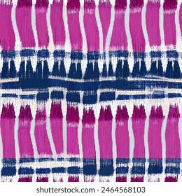 Ikat ethnic tribal seamless pattern,  Handmade seamless wallpaper. Ethnic Ikat abstract background art. llustration for greeting cards, printing and other design project.